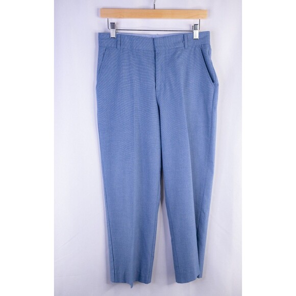 Nautica  2-piece Suit Textured Blue 2 Button Jacket Blazer Boys 16 Pants 28X25 - Picture 14 of 16